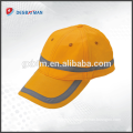 Solid High Visibility Safety Baseball Cap Orange Yellow Green Fluorescent